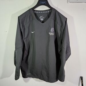Nike George Fox University Grey V-Neck Windbreaker!